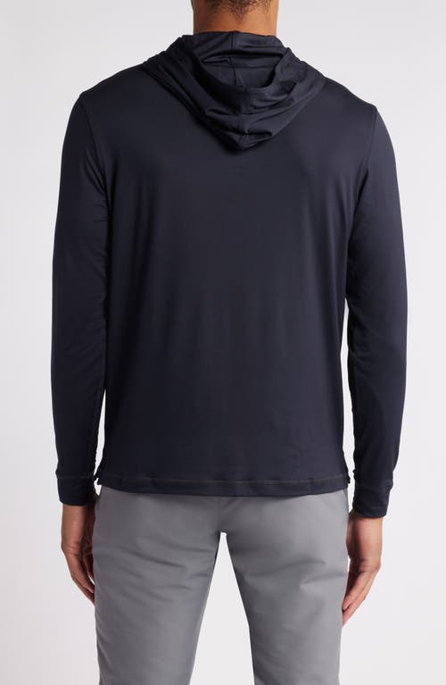 Johnnie-o Talon Prep-formance Long Sleeve Hooded T-shirt In Black