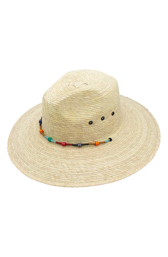 Shop Peter Grimm Viva Beaded Strap Panama Hat In Natural