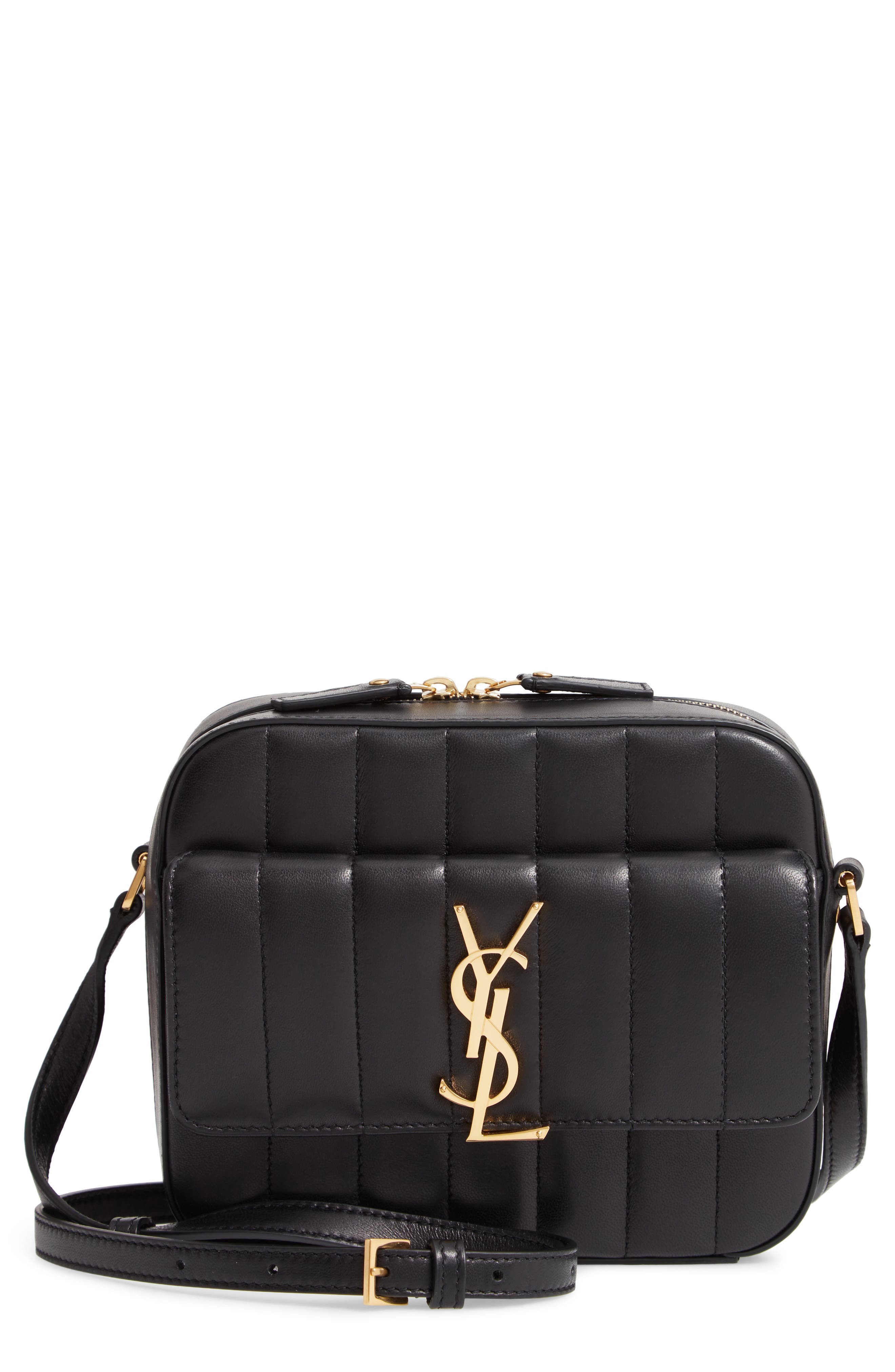 saint laurent vicky quilted leather camera bag