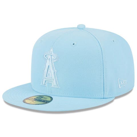 Men's New Era Cream Los Angeles Angels Chrome Camel Rust Undervisor 59FIFTY Fitted Hat