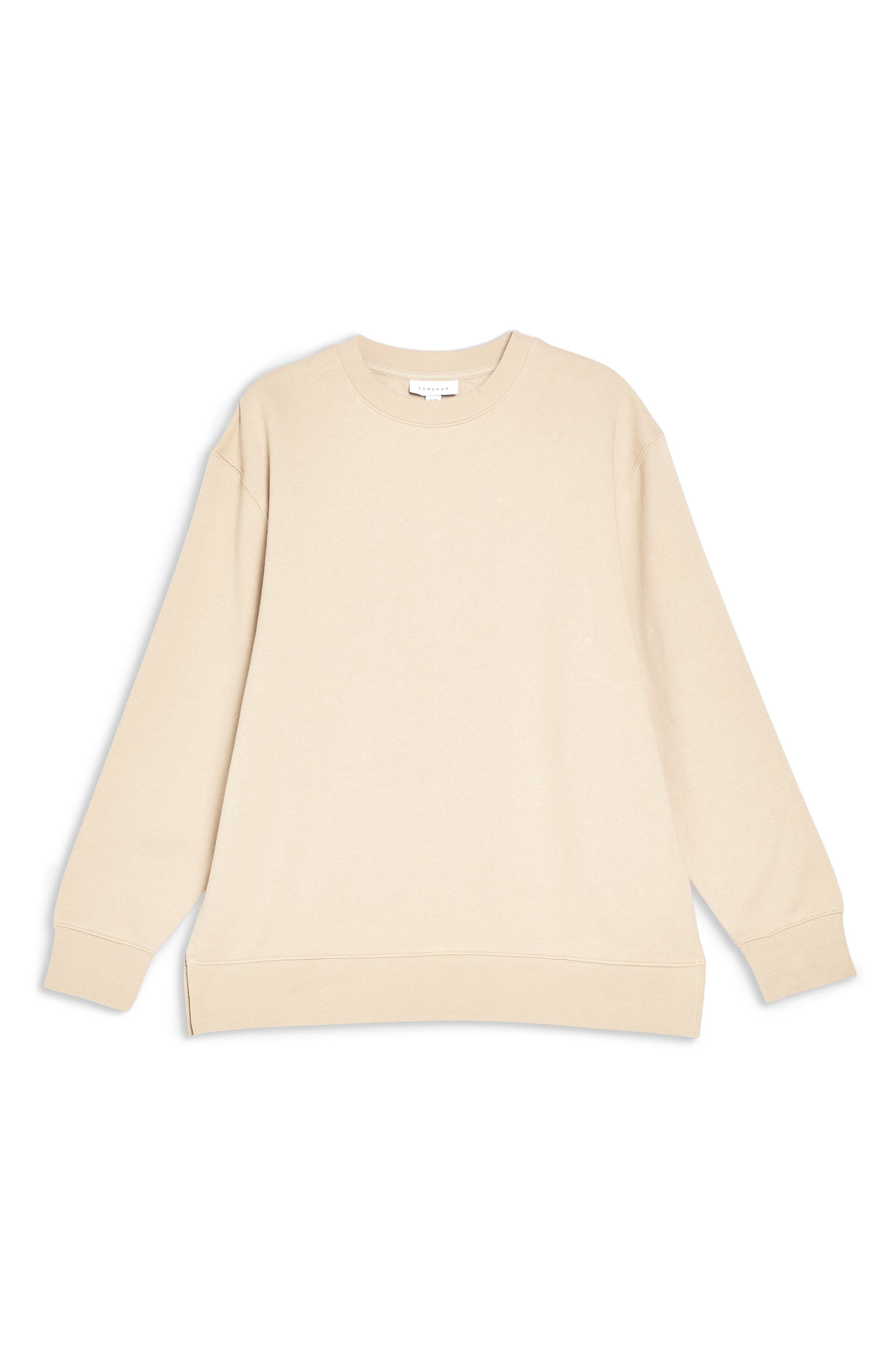 topshop split hem sweatshirt