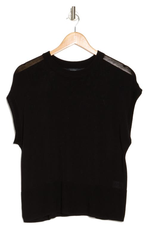 Shop Halogen ® Crewneck Rib Sweater Top In Rich Black