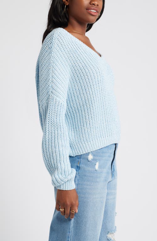 Shop Bp. Relaxed Reversible Sweater In Blue Falls Marl