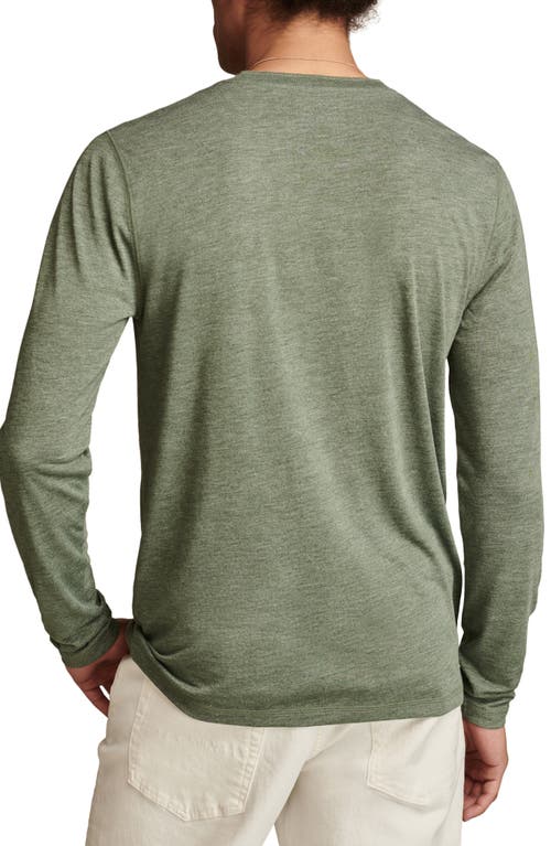 Shop Lucky Brand Long Sleeve Slub Jersey Henley In Cilantro