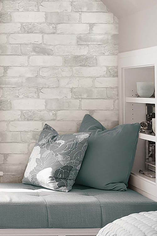 Wallpops Loft White Brick Peel & Stick Wallpaper In White