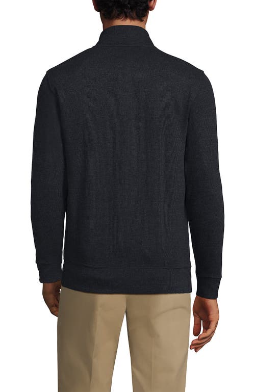LANDS' END LANDS' END BEDFORD RIB QUARTER ZIP SWEATER
