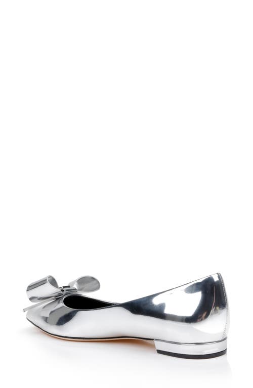 Shop Dee Ocleppo Clinton Pointed Toe Flat In Silver Metallic