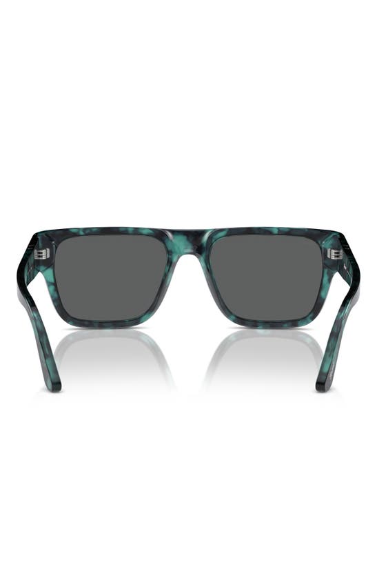Persol 57mm Round Sunglasses In Blue Havana