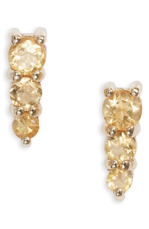 Bony Levy 14K Gold Citrine Stud Earrings in 14K Yellow Gold at Nordstrom