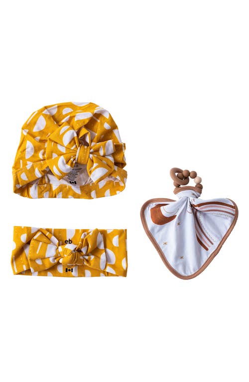 EARTH BABY OUTFITTERS Kids' Bow Hat, Head Wrap and Teether Toy Set in at Nordstrom