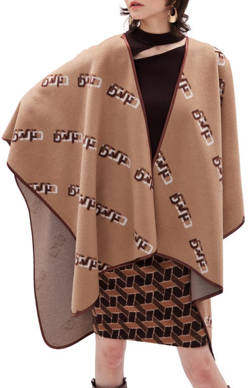 Diane Von Furstenberg Curtis Knit Jacquard Cape