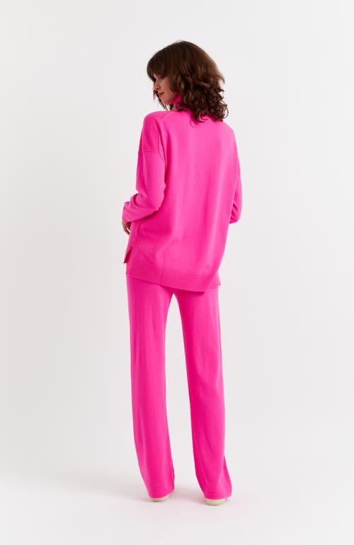 Shop Chinti & Parker Relaxed Roll Neck Wool & Cashmere Sweater In Pink