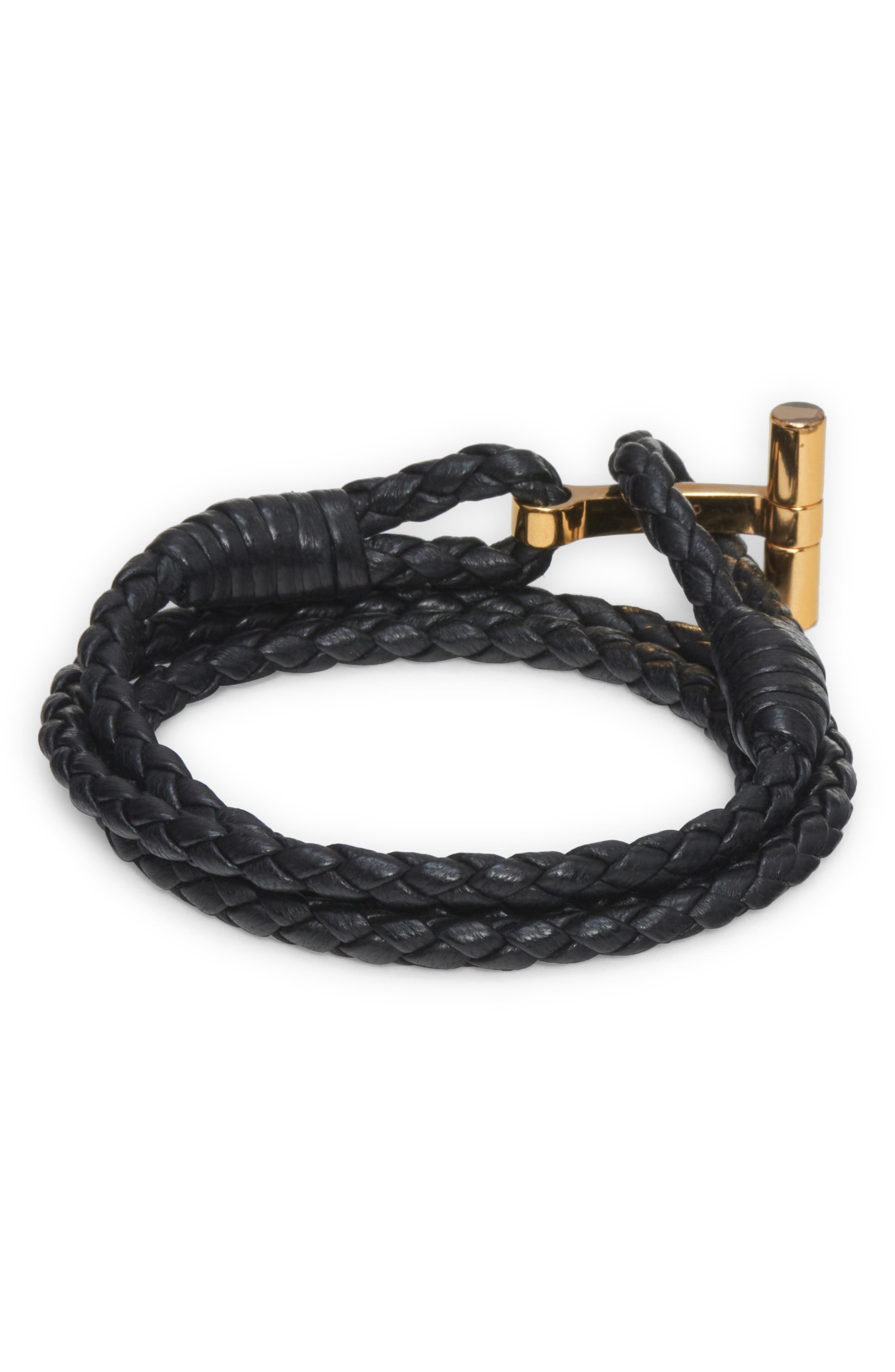 TOM FORD Woven Leather Bracelet - Farfetch