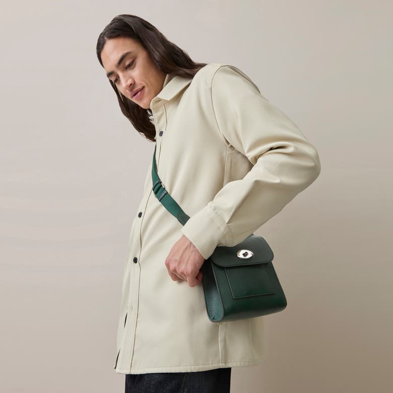 Shop Mulberry Small Antony Leather Crossbody Bag In  Green