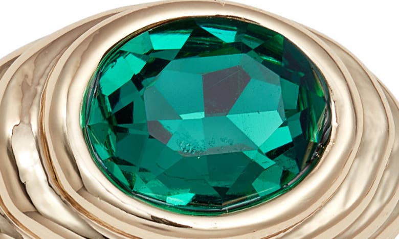 Shop Nordstrom Crystal Deco Ring In Emerald- Gold