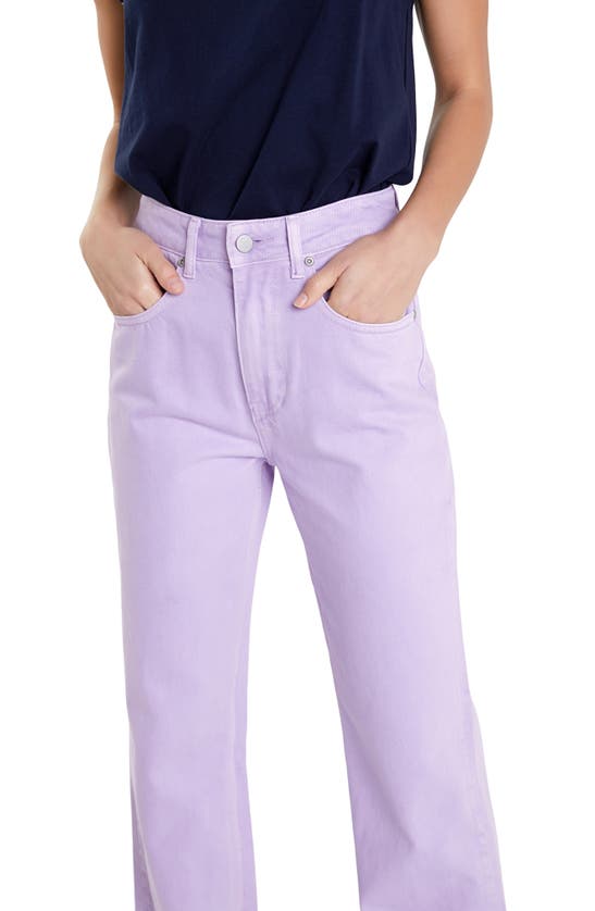 Shop English Factory Wide Leg Jeans In Lilac