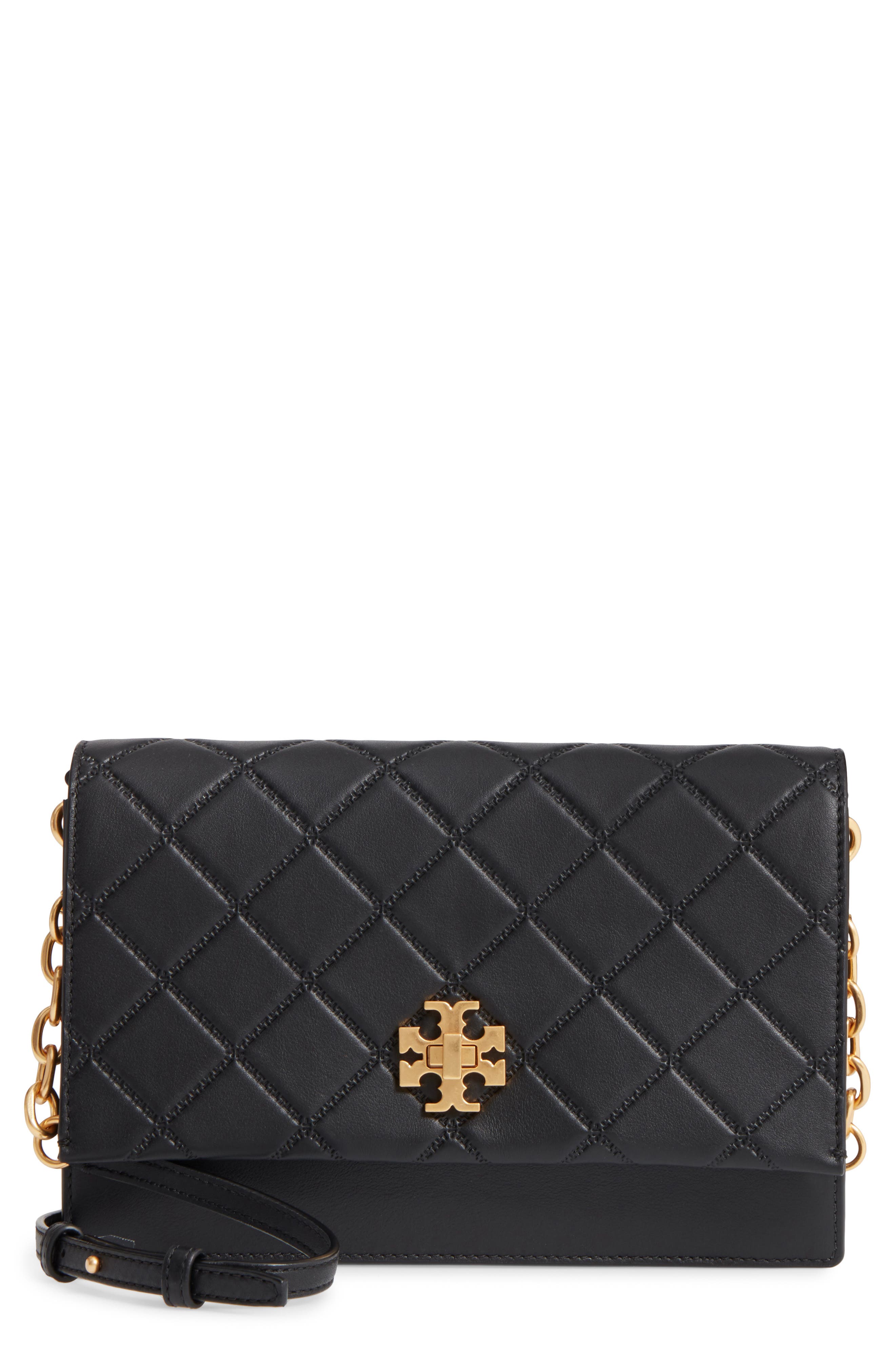 tory burch georgia leather flap shoulder bag