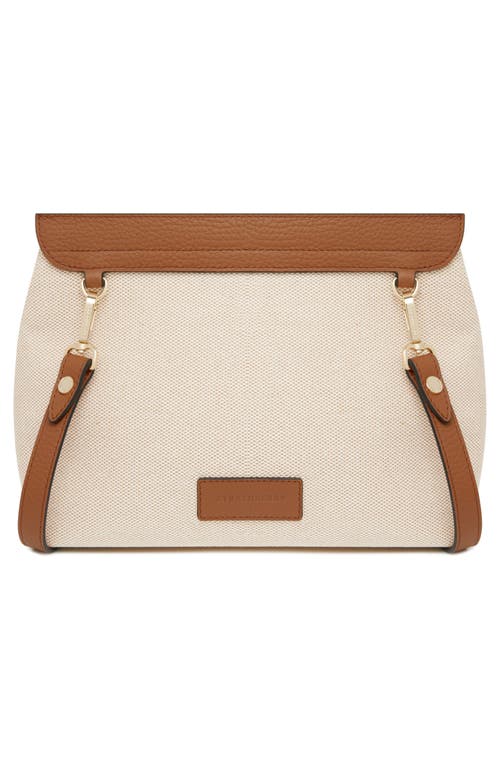 Strathberry Stylist Casual Canvas & Leather Crossbody Bag In Ecru/ Tan
