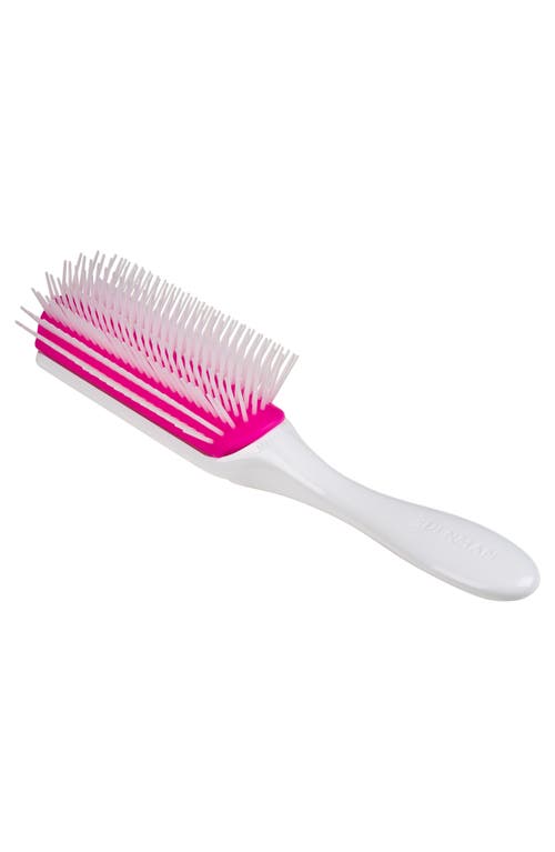 D4 Original Styler 9-Row Hairbrush in White With Pink Pad