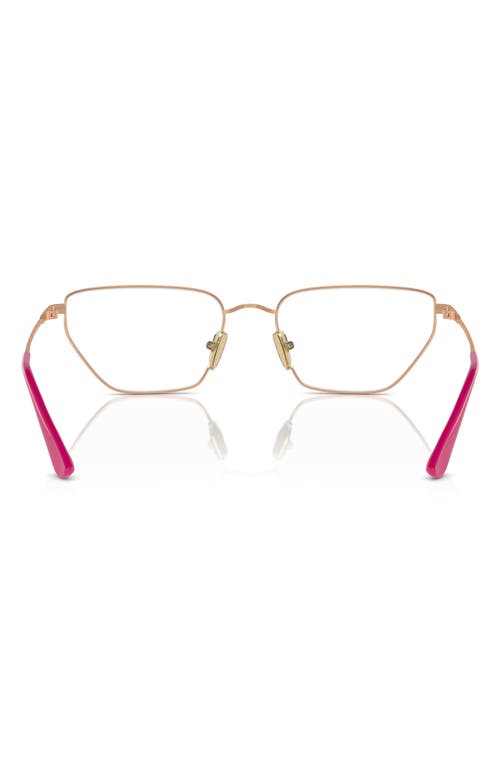 Vogue 56mm Irregular Optical Glasses In Rose Gold
