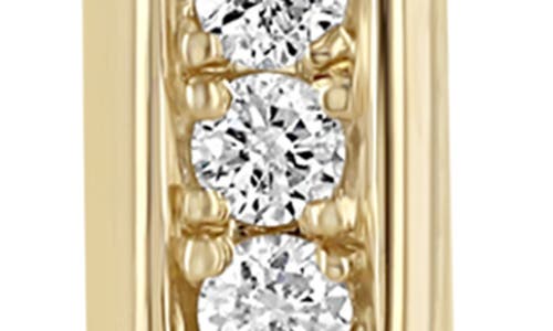 Zoë Chicco 14k Yellow Gold Diamond Octagon Huggie Hoop Earrings In 14k Yellow Gold