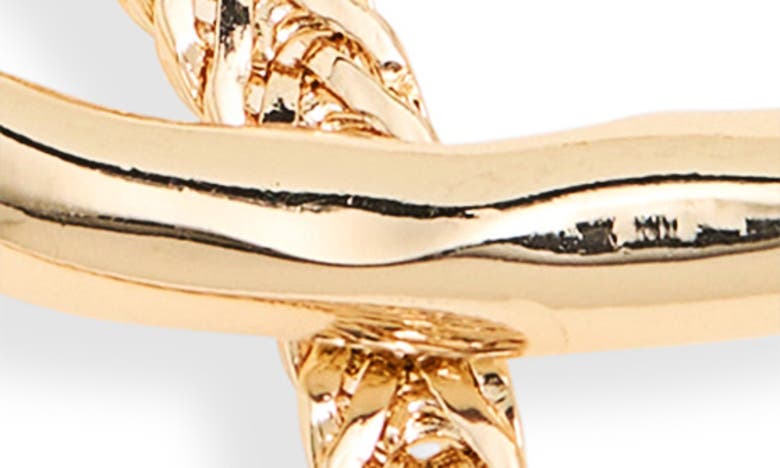 Shop Nordstrom Rack Set Of 2 Herringbone Chain & Molten Bar Bracelets In Gold