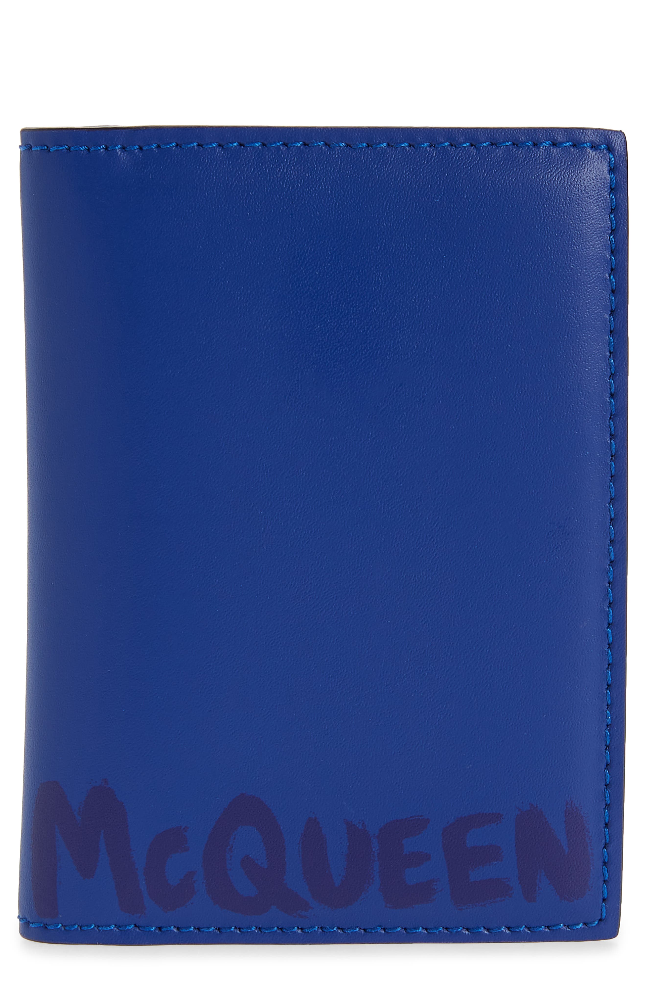 Alexander McQueen Leather Graffiti Card Case for Men Mens Accessories Wallets and cardholders 