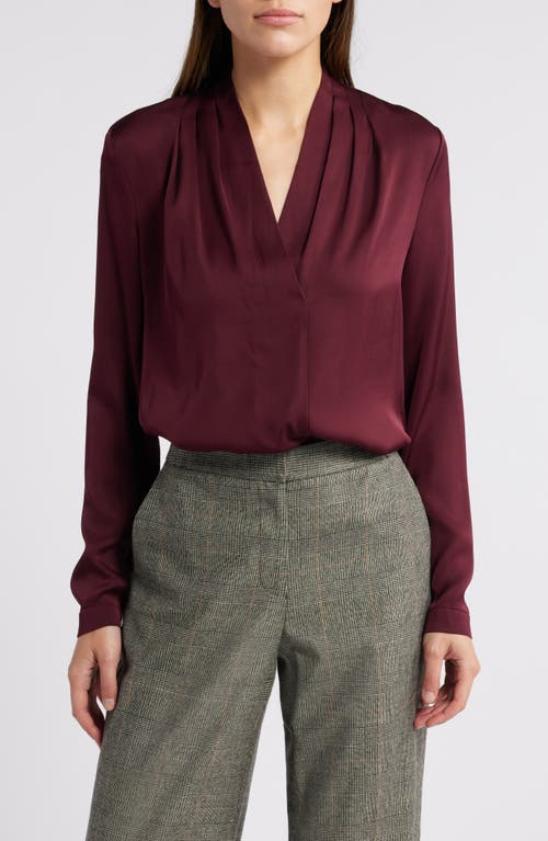 KOBI HALPERIN Nellie Stretch Silk Georgette Top in Mulberry 