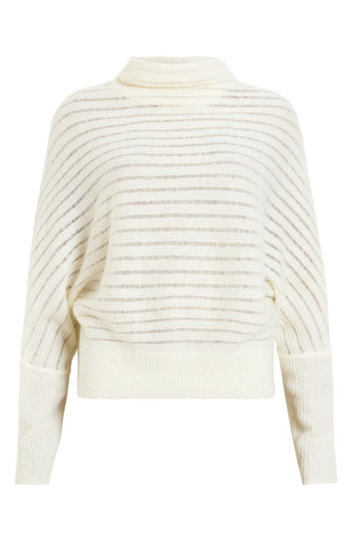 Shop Allsaints Ridley Funnel Neck Sweater In Chalk White