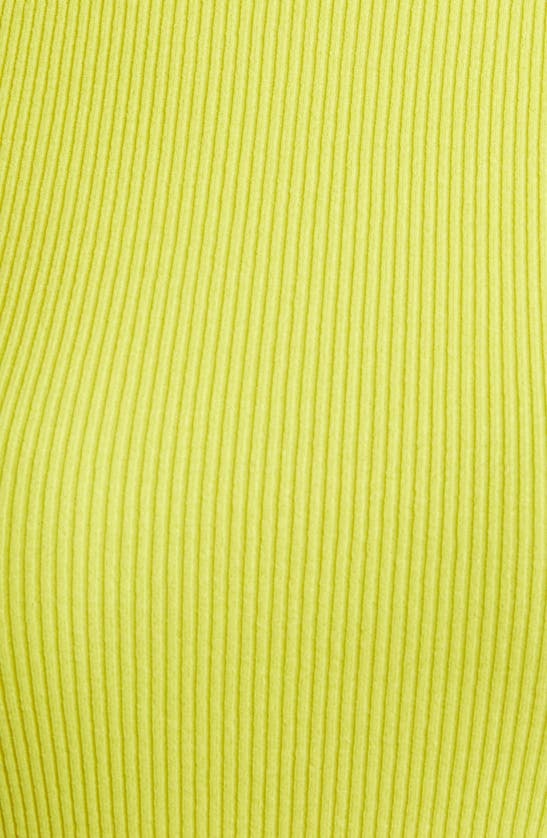 Hugo Boss Feskies Rib Funnel Neck Sleeveless Sweater In Tennis Yellow