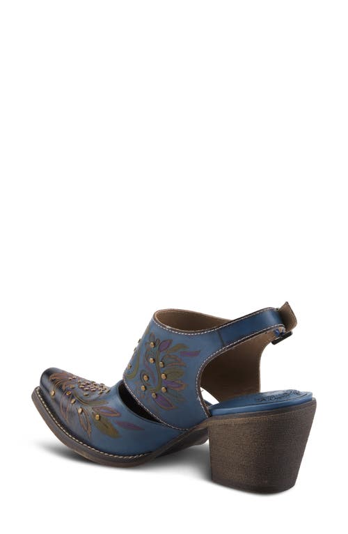 L'artiste By Spring Step Devika Stud Slingback Pump In Blue Multi
