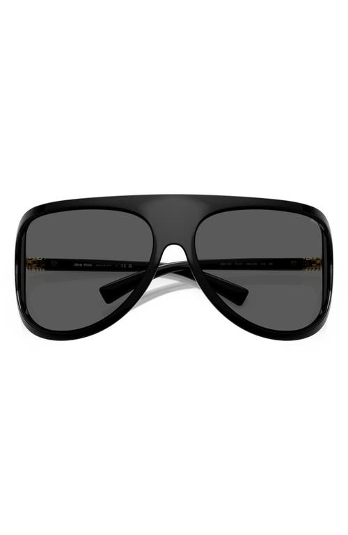 Miu Miu Runway Oversized Aviator Sunglasses In Dark Grey