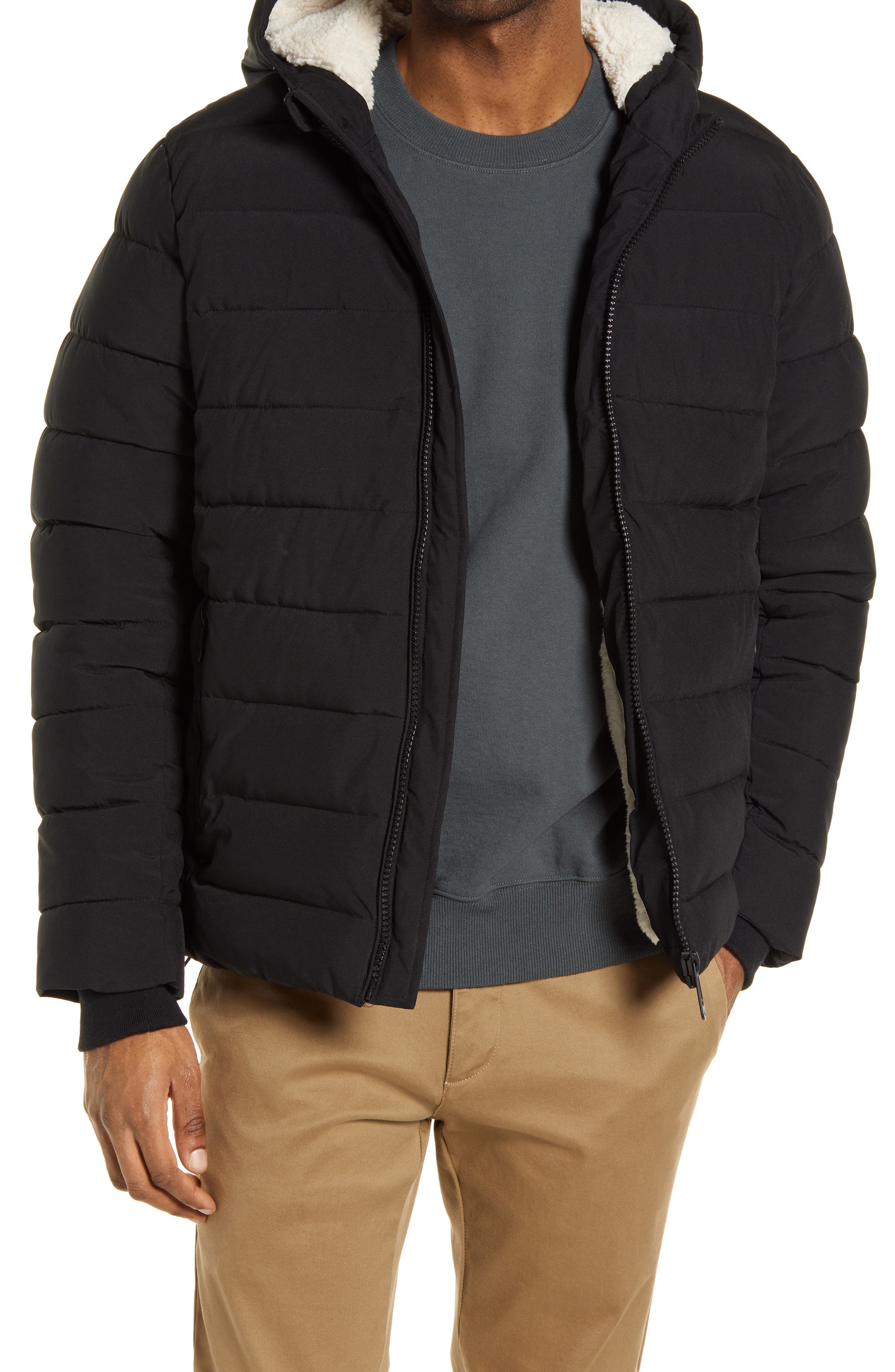 noize fleece puffer coat
