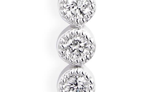 Meira T Diamond Bezel Bar Pendant Necklace In White Gold