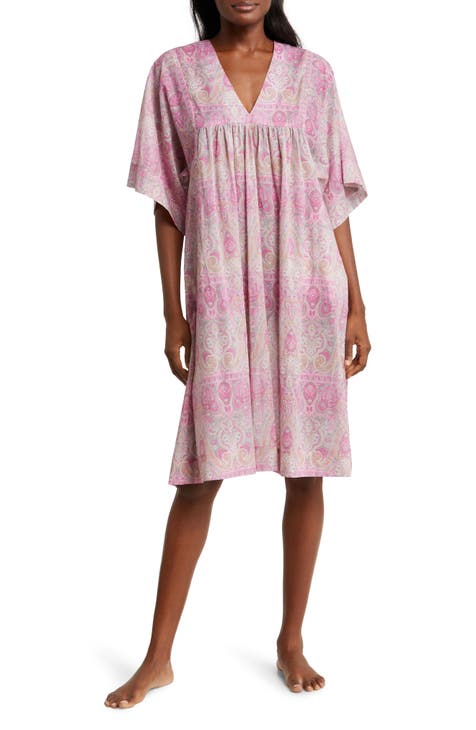 Girl's Plus Size Nightgown for Summer Short Sleeve Lace Ruffle Trim Pajama  Dress Dark Purple L 