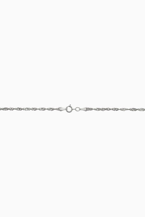 Oradina 14k Gold Spirah Anklet In White Gold