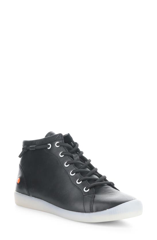 Fly London Ibex Sneaker In 001 Black Supple Leather