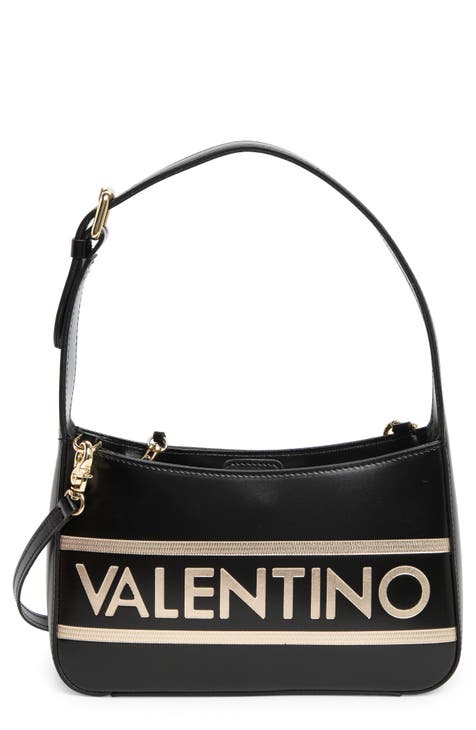 Valentino Bags Liuto shoulder bag in black monogram print
