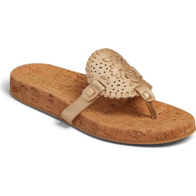 Jack Rogers Georgica Flip Flop, Metallic