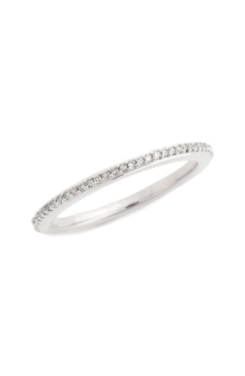 Shop Monica Vinader Diamond Eternity Ring In Diamond/sterling Silver