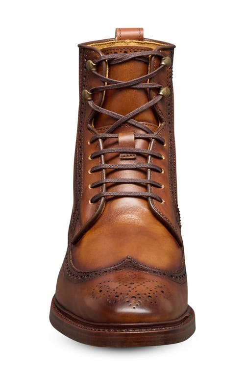 Shop Allen Edmonds Maddox Wingtip Lace-up Boot In Coffee