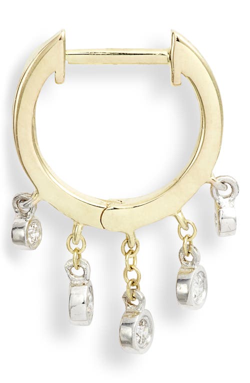 Meira T Diamond Fringe Hoop Earrings In Yellow Gold/diamond