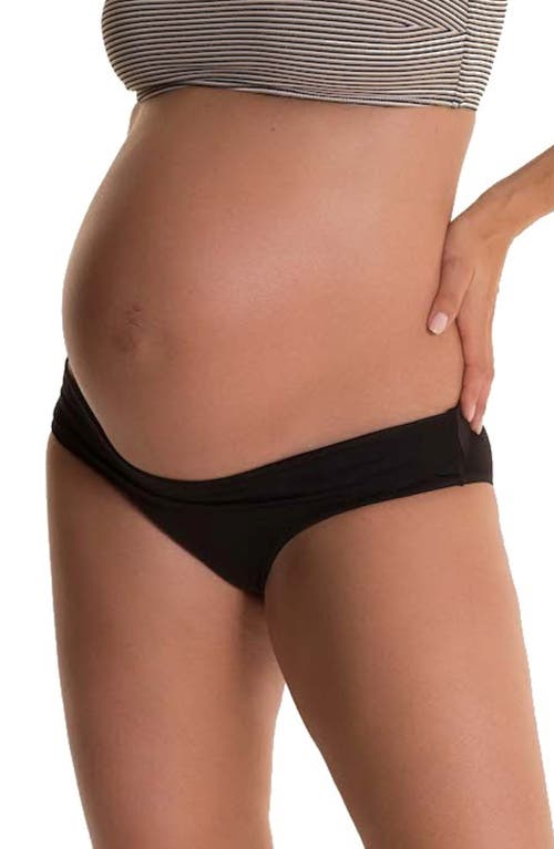 Olivia Maternity Bikini Bottoms in Black
