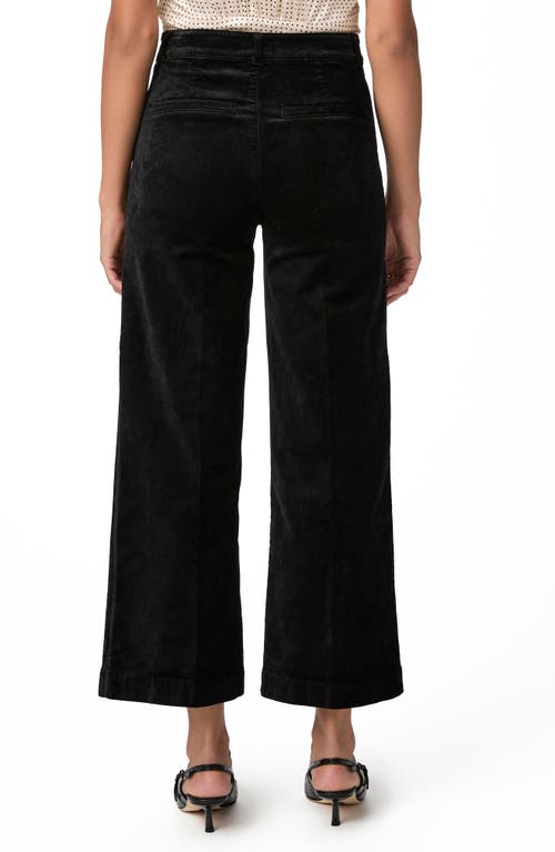 Paige High Rise Ankle Length Leenah Jeans - Black Velvet Corduroy In Black Overdye