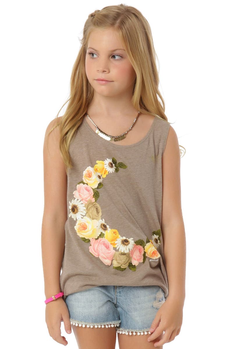 O Neill Moon Flower Graphic Tank Little Girls Big Girls Nordstrom