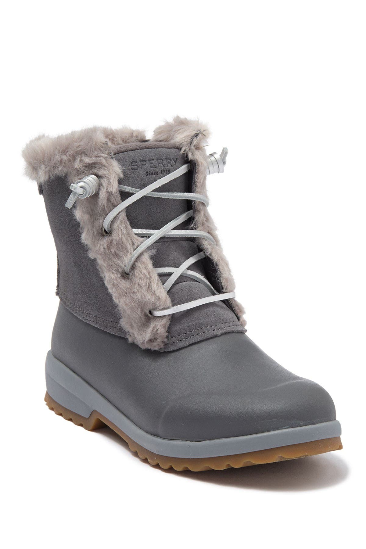 fur lined sperry boots