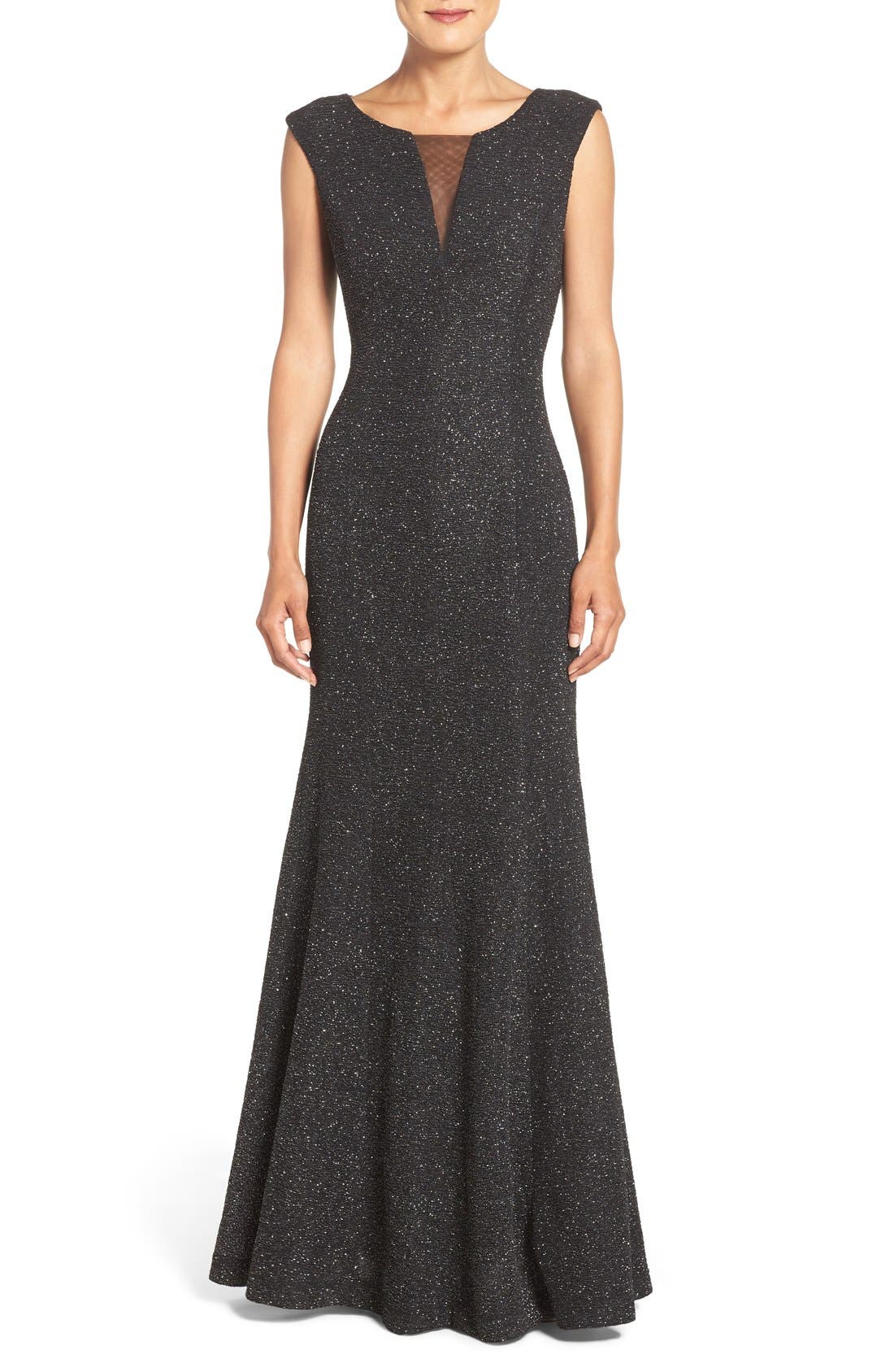 Eliza J Glitter Knit Gown (Regular & Petite) Nordstrom
