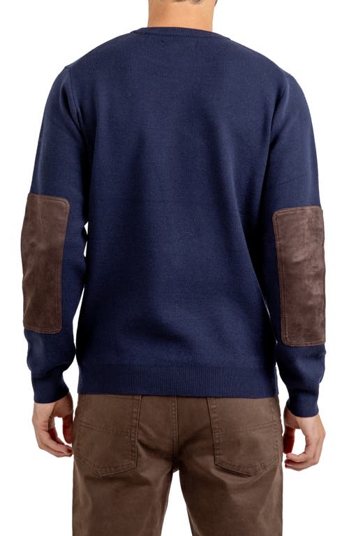 Shop Rainforest Bristlecone Crewneck Sweater In Navy