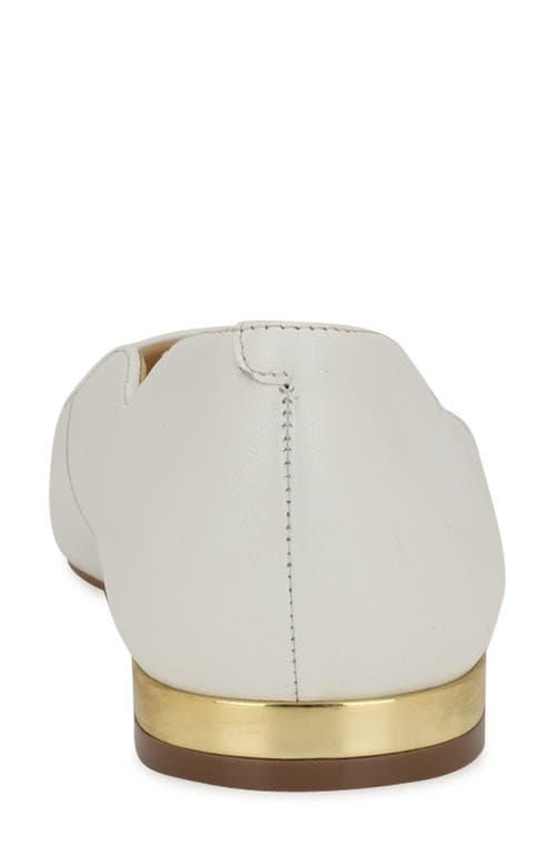 Nine West Lovlady Pointed Toe Flat In White