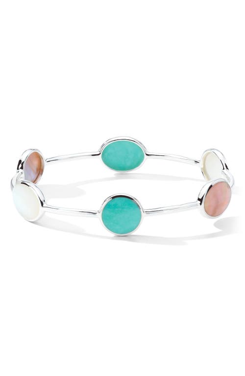 Ippolita Rock Candy Isola Six-Stone Bangle Bracelet in Silver at Nordstrom, Size 2